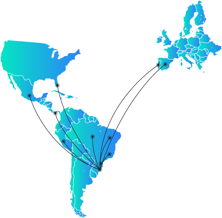 mapa com expansão global da doc